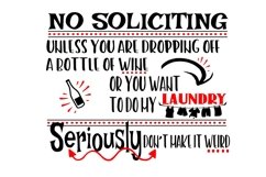 No Soliciting - Don't Make it Weird - SVG PNG EPS Product Image 2