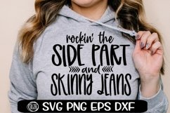 Rockin' the Side Part And Skinny Jeans SVG PNG EPS DXF Product Image 1
