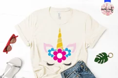 Unicorn Face Flower - Unicorn SVG EPS DXF PNG Product Image 2