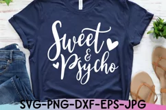 Funny Svg | Sweet and Psycho | Funny Toddler | Mom Life Product Image 3