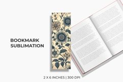 Vintage Floral Bookmark Sublimation Product Image 1