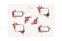 Watercolor Vibrant Colors Floral Clipart Collection Product Image 12