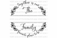 Together Is Our Favorite Place To Be Family Name Sign SVG Product Image 5