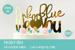 Gender Reveal SVG | Pink or Blue Cake Topper | Baby Shower Product Image 2
