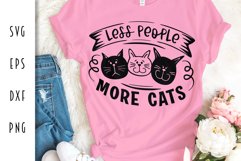 Less People More Cats - Cat Cutting File Product Image 2