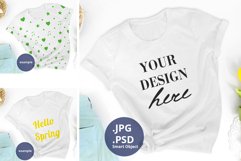 White T-shirt Easter & Spring PSD & JPG Mockup Full Wrap Product Image 4