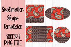 Red and Black Paisley Sublimation Templates Product Image 1