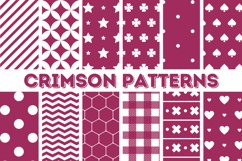 Digital Paper Crimson Patterns Product Image 1