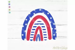 Patriotic Rainbow SVG, 4th of July SVG, Independence day SVG Product Image 2