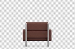 Isometric Arm Chair 3D isolated render Product Image 1
