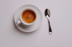 Tea Cup with Spoon Background Wallpaper Product Image 1