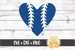 Baseball Heart - Baseball SVG PNG DXF Cut Files Product Image 2