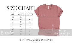 Bella Canvas 3001 Size Chart | Bella Canvas Size Chart Product Image 1