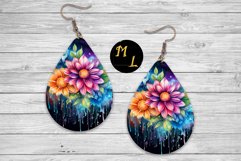 Flower Earrings sublimation,Chamomile Earrings sublimation Product Image 1