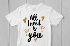 All I need Is Love - Love SVG EPS DXF PNG Cutting Files Product Image 3