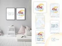 Watercolor sleeping bear clipart. Baby animal illustration Product Image 2