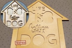 3D Layered sign for dog lovers, Glowforge Laser Cut File SVG Product Image 3