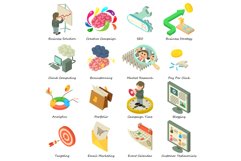 Business icons set, isometric style Product Image 1