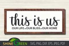 Family Sign SVG - This is Us SVG Cut File - Home Sign Product Image 1