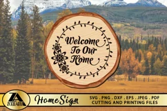HOME SIGN SVG PNG EPS DXF Welcome Home SVG Farmhouse SVG Product Image 1