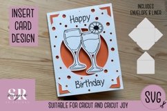 Birthday card insert design| Paper cutting | Cricut Joy svg Product Image 1