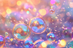 Colorful Soap Bubbles Background Wallpaper Product Image 1