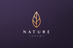 simple gold leaf logo in luxurious style Product Image 1