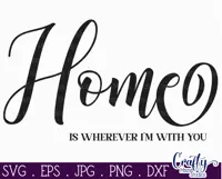 Home Is Wherever I'm With You Farmhouse Home Sign Svg Product Image 2
