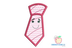 Red Color Tie Made As The Cartoon Applique Product Image 2