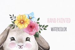 Easter Bunnies Watercolor Cute Baby Rabbit Animal Clipart Product Image 13