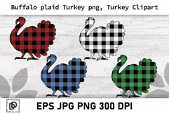 Buffalo plaid Turkey png, Sublimation png Product Image 1