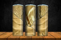 Gold Foil |Glitter Sublimation Tumbler Wrap| 20oz | Png Product Image 3