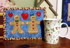 Gingerbread Friends Mug Rug or Doorknob Hanger Pattern - Machine Embroidery & Applique Product Image 5