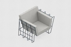 Isometric Arm Chair 3D isolated render Product Image 1