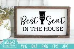 Bathroom SVG | Best Seat In The House | Farmhouse SVG | Sign Product Image 1