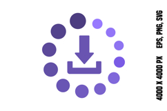 Colored Downloading Icon Product Image 1