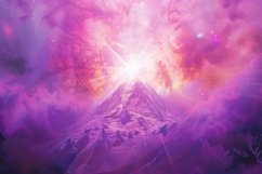 Light Mountain Radiance Reaching Skyward Background Product Image 1