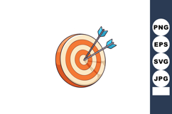 Target with two arrows hitting bullseye perfect aim success Product Image 1
