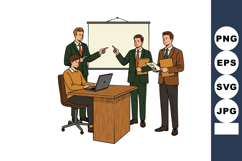 Business team collaboration presentation meeting with laptop Product Image 1