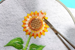 Fringed Sunflower Machine Embroidery Design Product Image 2