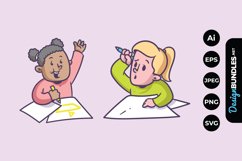 Kids Drawing Clipart Product Image 1