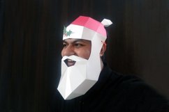 DIY Santa Claus Mask - 3d papercraft Product Image 4