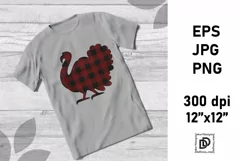 Buffalo plaid Turkey png, Sublimation png Product Image 3