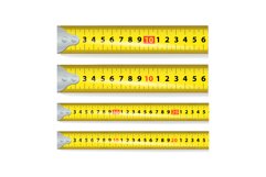 Yellow Measure Tape Vector. Measure Tool Equipment In Product Image 1