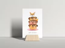 Watercolor cute fox clipart. Cake illustration in png format Product Image 3