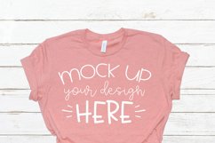 Mock up Bella Canvas 3001 Heather Prism Sunset Unisex Mockup Product Image 1