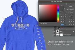 Premium Hoodie PSD Mockup Template for Print on Demand Product Image 3