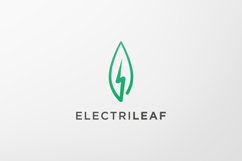lightning leaf logo in a modern shape Product Image 1