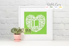 Letter L paper cut design. SVG / DXF / EPS / PNG files Product Image 2