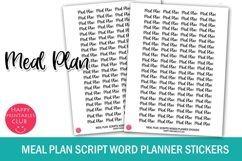 Meal Plan Planner Sticker I Script Words Planner Stickers Product Image 1